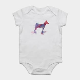 basenji dog art Baby Bodysuit